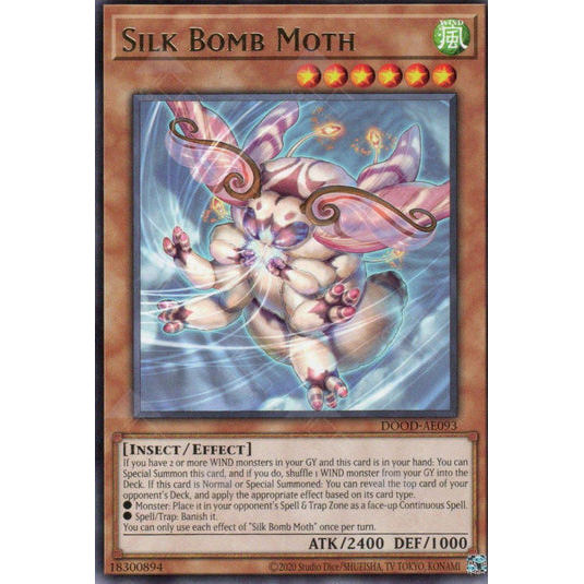 [ Bài Yugioh Chính Hãng ] DOOD-AE093 Silk Bomb Moth - Rare