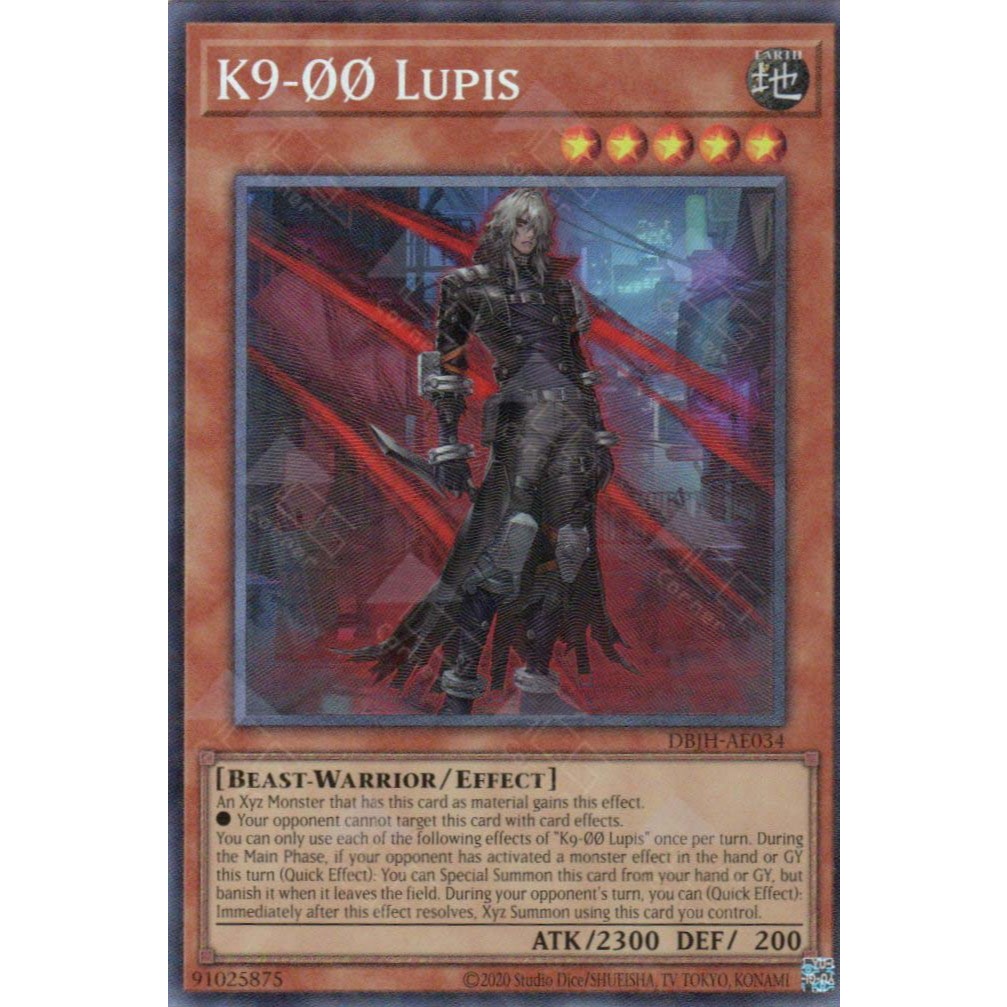 [ Bài Yugioh Chính Hãng ] DBJH-AE034 K9-ØØ Lupis (CR)