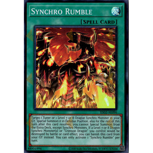 [ Bài Yugioh Chính Hãng ] ES02-AE096 Synchro Rumble - Super Rare