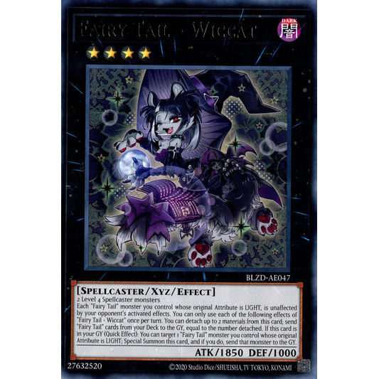 [ Bài Yugioh Chính Hãng ] BLZD-AE047 Fairy Tail - Wiccat - Rare