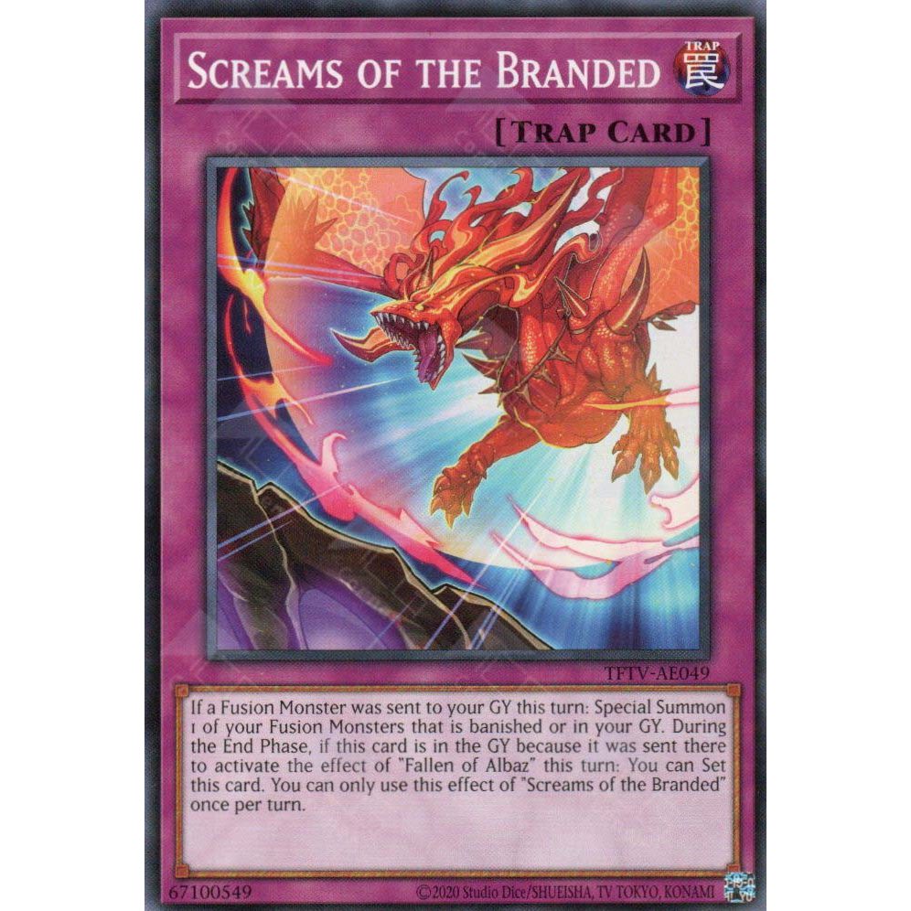 [ Bài Yugioh Chính Hãng ] TFTV-AE049 Screams of the Branded - Common