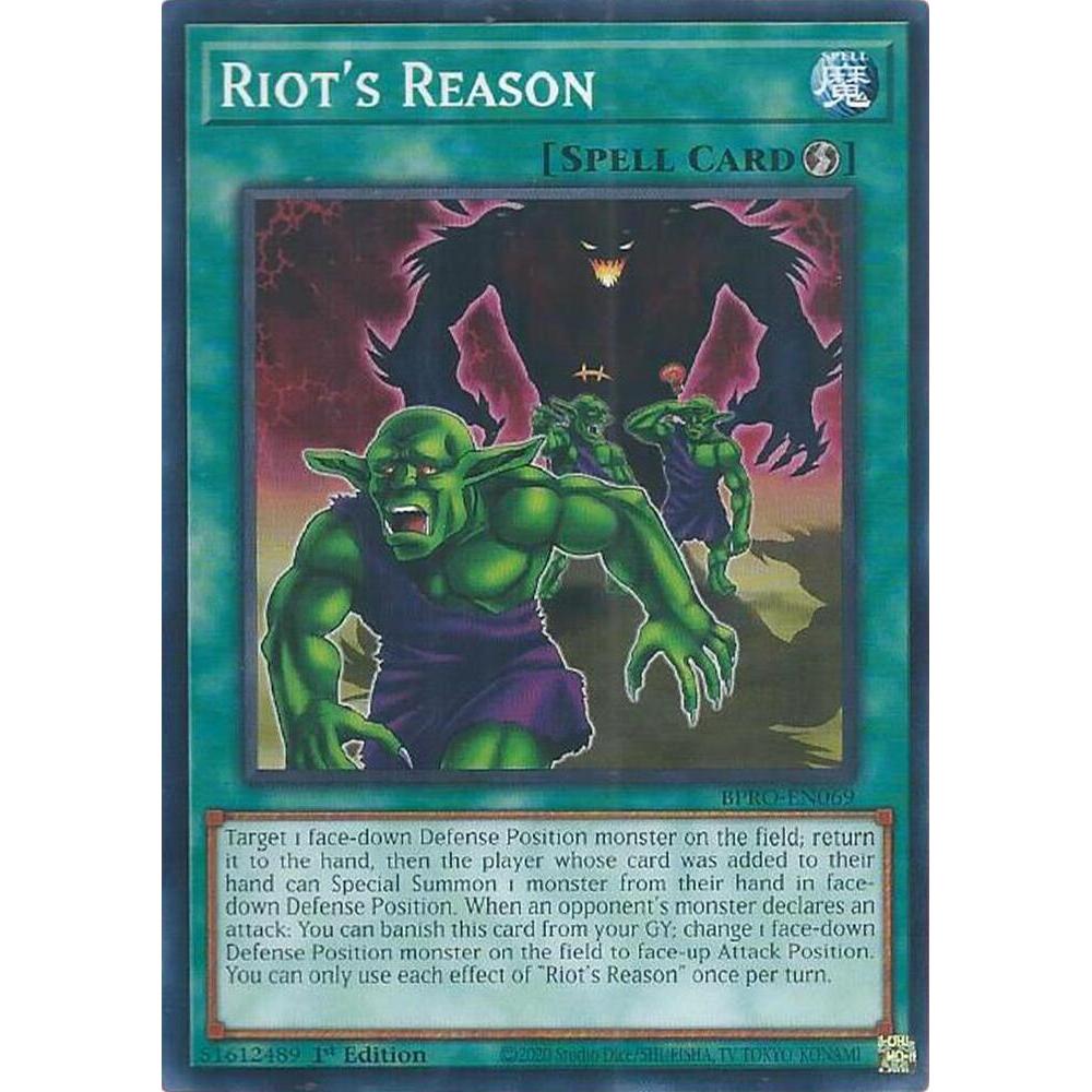 [ Bài Yugioh Chính Hãng ]  Riot’s Reason - BPRO-EN069 - Common 1st Edition