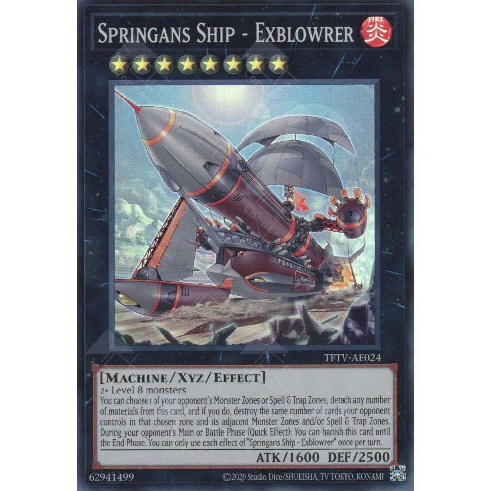 [ Bài Yugioh Chính Hãng ] TFTV-AE024 Springans Ship - Exblowrer - Super Rare