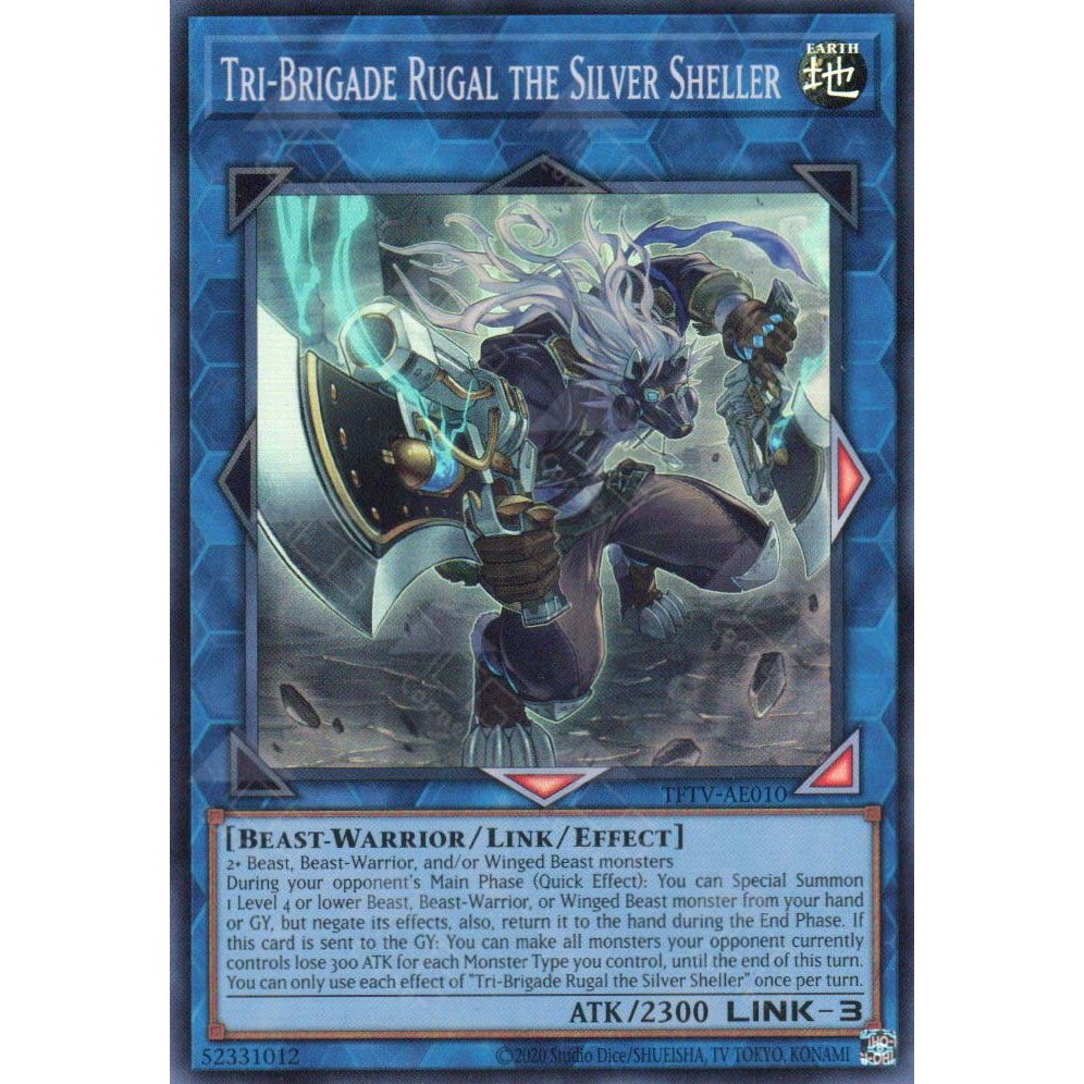 [ Bài Yugioh Chính Hãng ] TFTV-AE010 Tri-Brigade Rugal the Silver Sheller - Super Rare