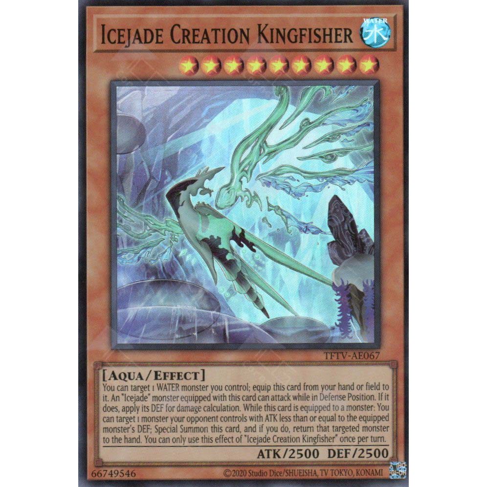 [ Bài Yugioh Chính Hãng ] TFTV-AE067 Icejade Creation Kingfisher - Super Rare