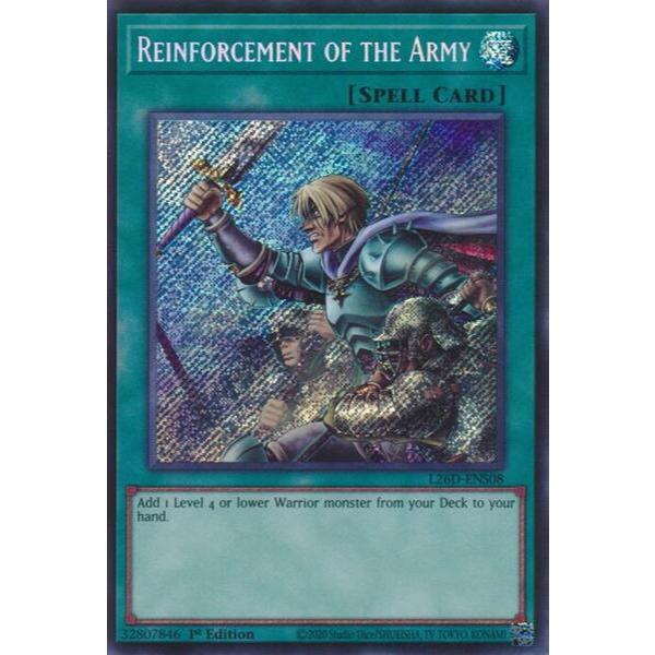 [ Bài Yugioh Chính Hãng ] Reinforcement of the Army - L26D-ENS08 - Secret Rare