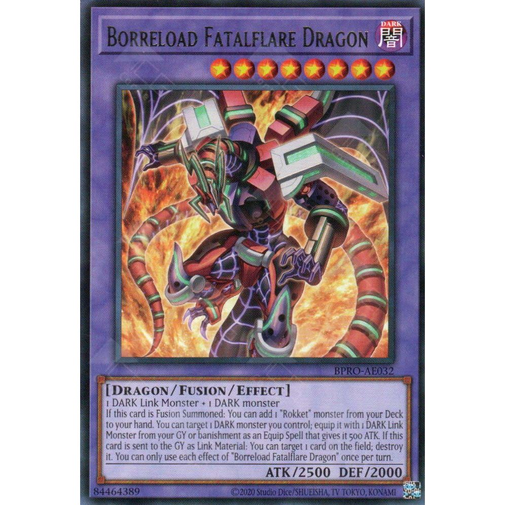 [ Bài Yugioh Chính Hãng ] BPRO-AE032 Borreload Fatalflare Dragon - Rare