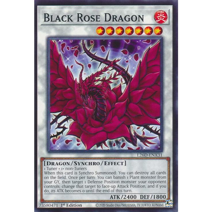 [ Bài Yugioh Chính Hãng ] Black Rose Dragon - L26D-ENX31 - Common