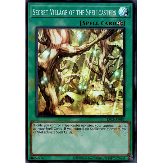[ Bài Yugioh Chính Hãng ] ES02-AE083 Secret Village of the Spellcasters - Super Rare