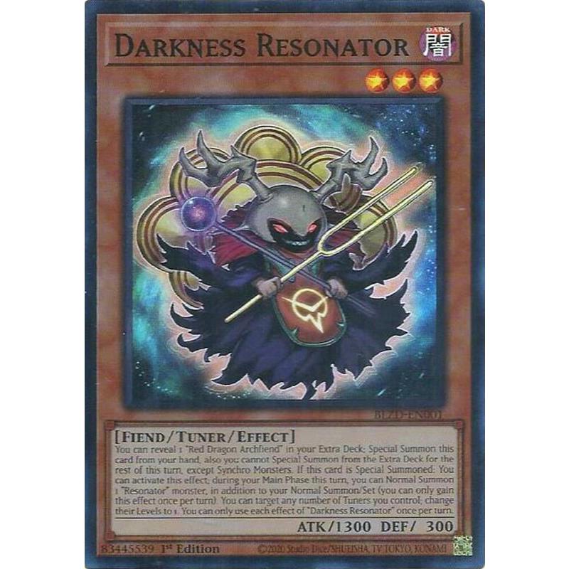 [ Bài Yugioh Chính Hãng ] Darkness Resonator - BLZD-EN001 - Super Rare