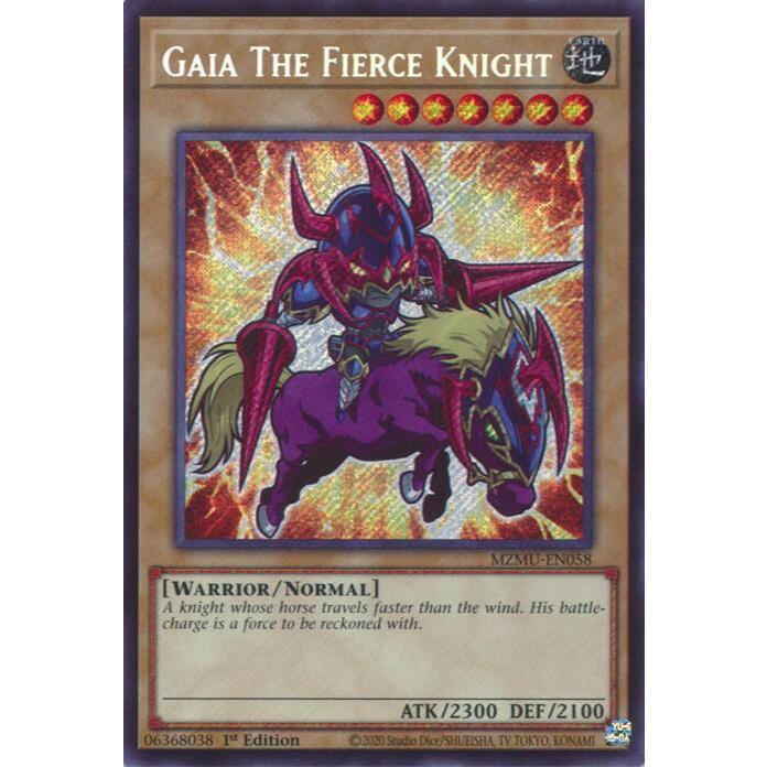 [ Bài Yugioh Chính Hãng ] Gaia The Fierce Knight - Maze of Muertos - MZMU-EN058 - Secret Rare