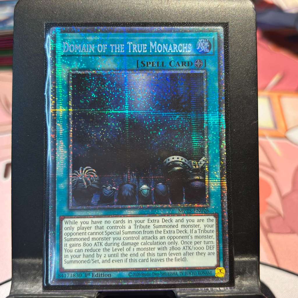 [ Bài Yugioh Chính Hãng ] Domain of the True Monarchs - MP25-EN026 - Starlight Rare 1st Edition