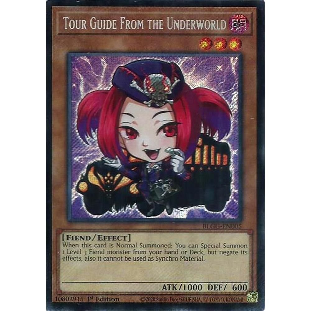 [ Bài Yugioh Chính Hãng ] Tour Guide From the Underworld (chibi artwork) - BLGG-EN005 - Secret Rare