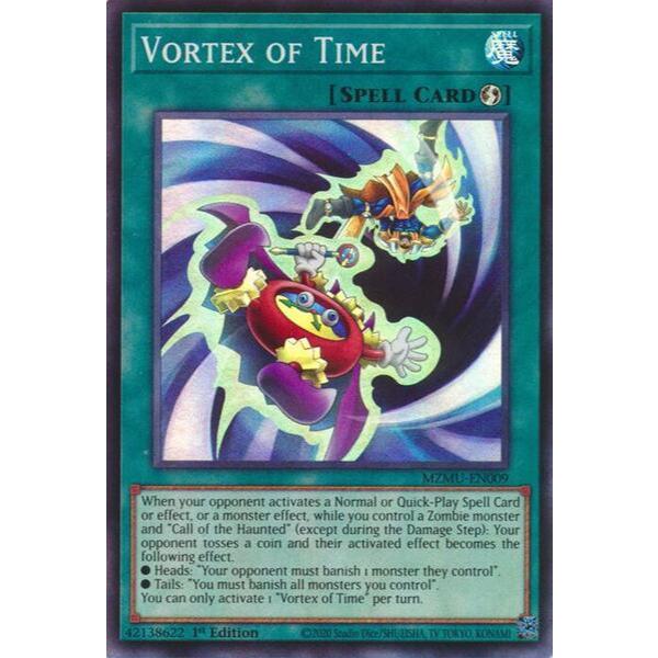 [ Bài Yugioh Chính Hãng ] Vortex of Time - MZMU-EN009 - Super Rare 1st Edition