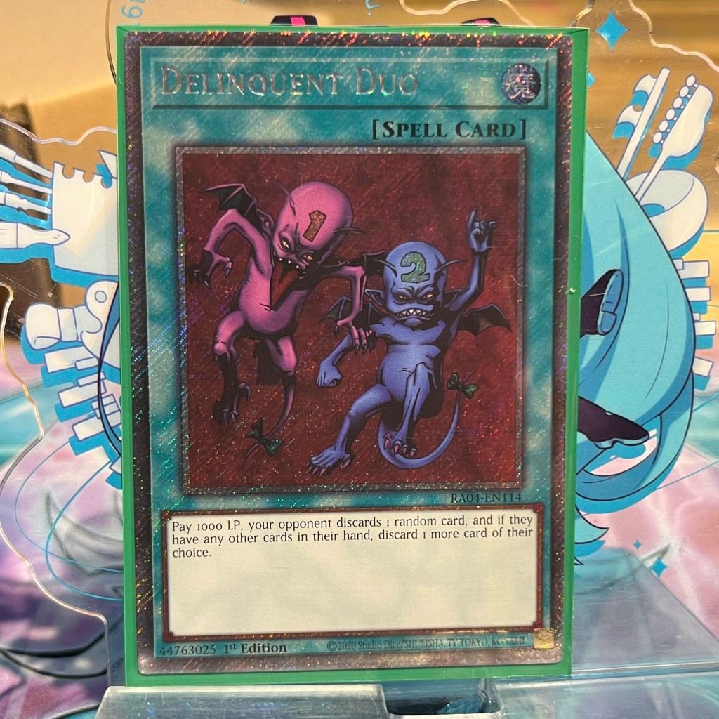 [ Bài Yugioh Chính Hãng ] Delinquent Duo - RA04-EN114 - Platinum Secret Rare 1st Edition