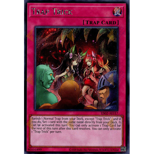 [ Bài Yugioh Chính Hãng ] ES02-AE117 Trap Trick - Secret Rare