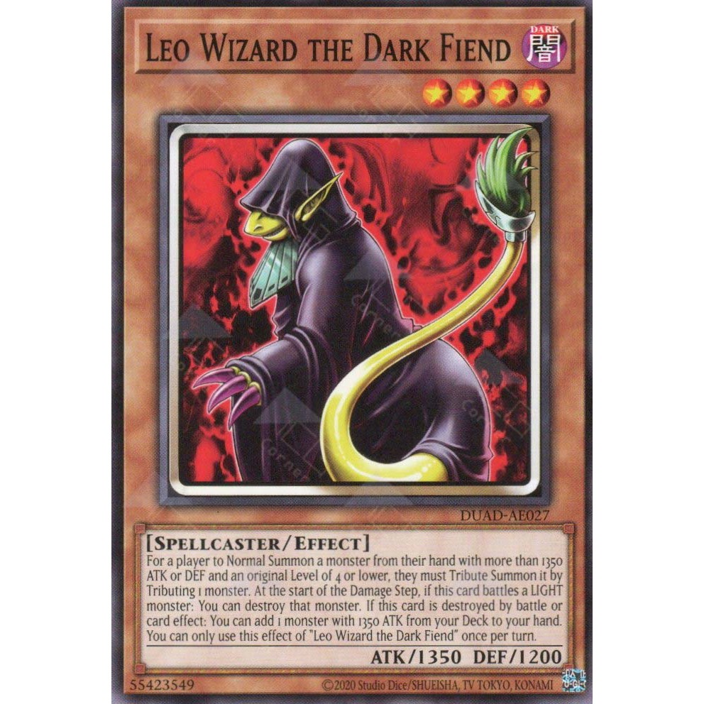 [ Bài Yugioh Chính Hãng ] DUAD-AE027 Leo Wizard the Dark Fiend - Common