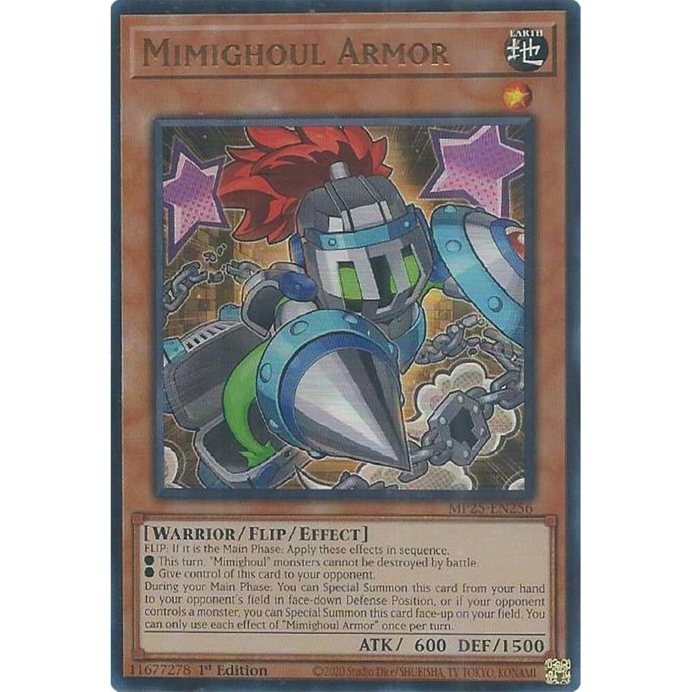[ Bài Yugioh Chính Hãng ] Mimighoul Armor - MP25-EN256 - Ultra Rare 1st Edition
