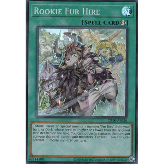 [ Bài Yugioh Chính Hãng ] CR10-AE056 Rookie Fur Hire - Super Rare