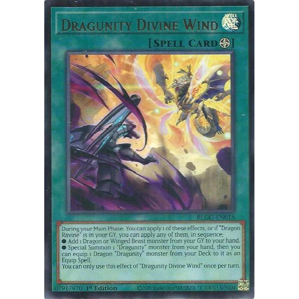 [ Bài Yugioh Chính Hãng ] Dragunity Divine Wind - BLGG-EN015 - Ultra Rare