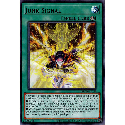 [ Bài Yugioh Chính Hãng ] BLZD-AE053 Junk Signal - Rare