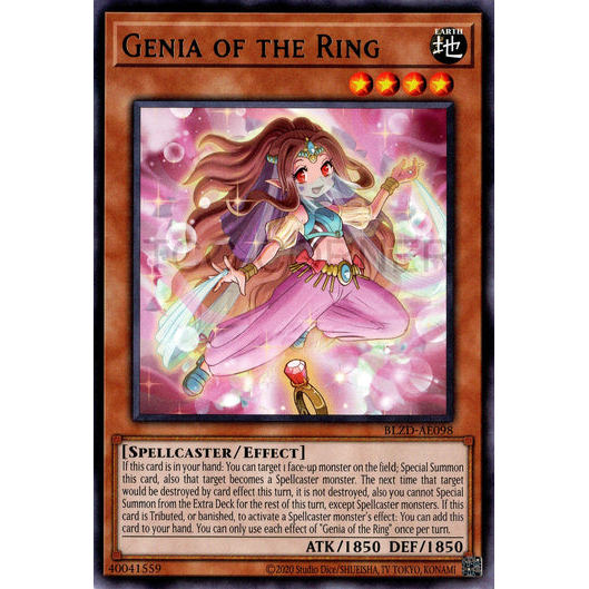 [ Bài Yugioh Chính Hãng ] BLZD-AE098 Genia of the Ring - Rare