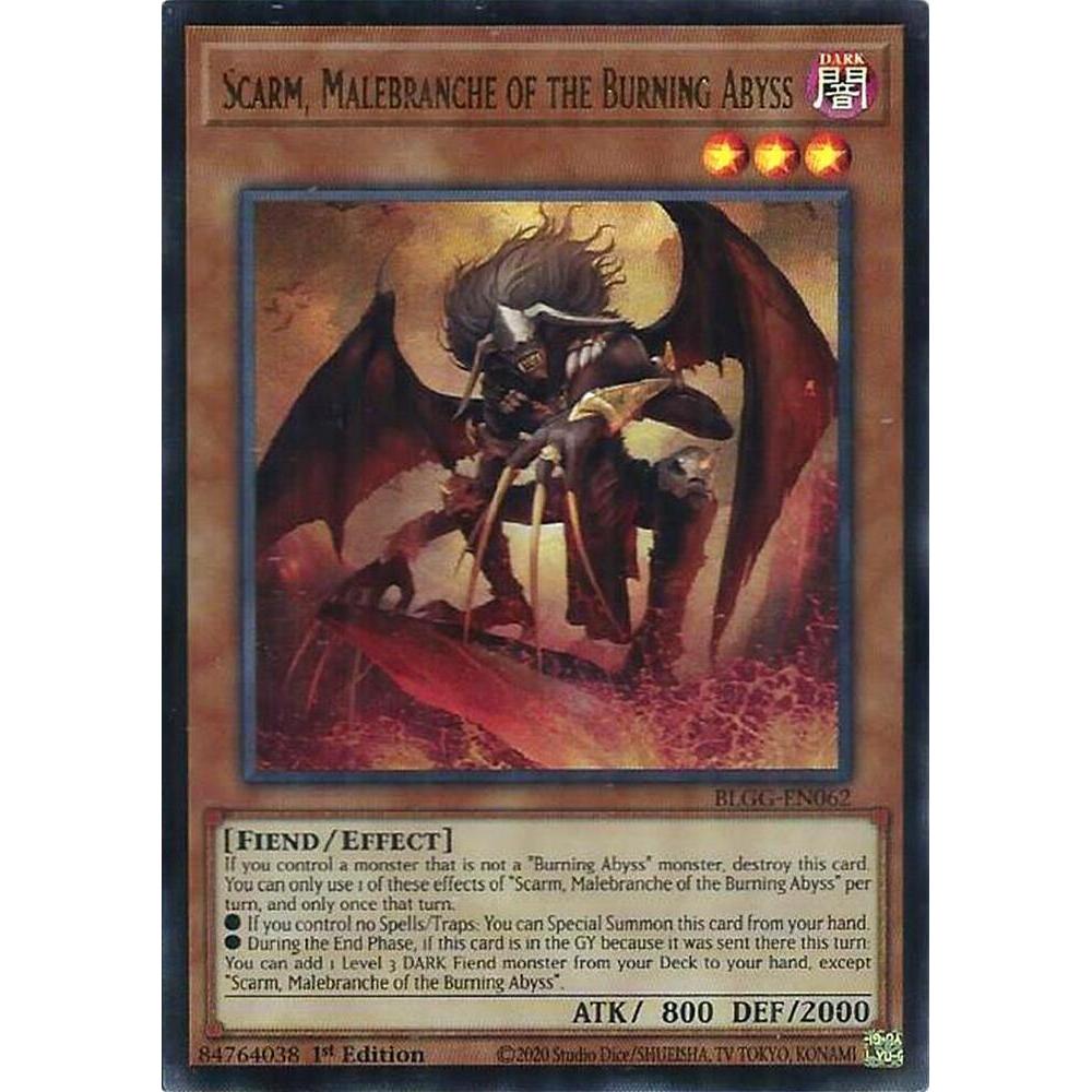 [ Bài Yugioh Chính Hãng ] Scarm, Malebranche of the Burning Abyss - BLGG-EN062 - Ultra Rare
