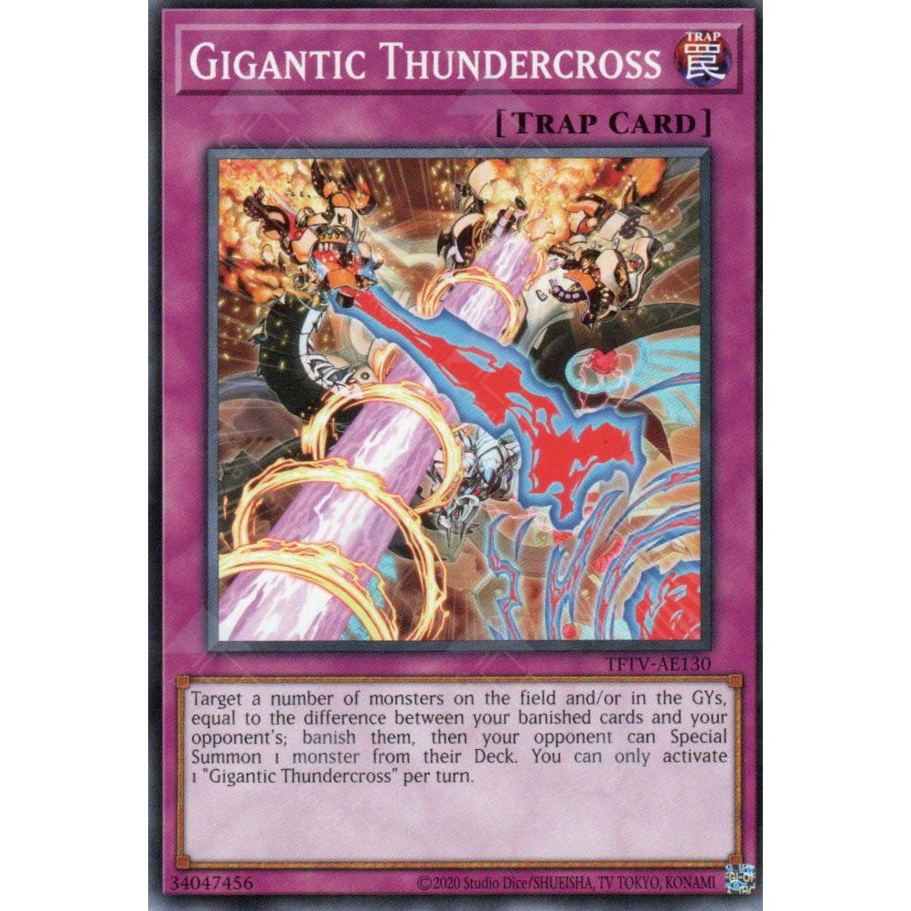 [ Bài Yugioh Chính Hãng ] TFTV-AE130 Gigantic Thundercross - Common