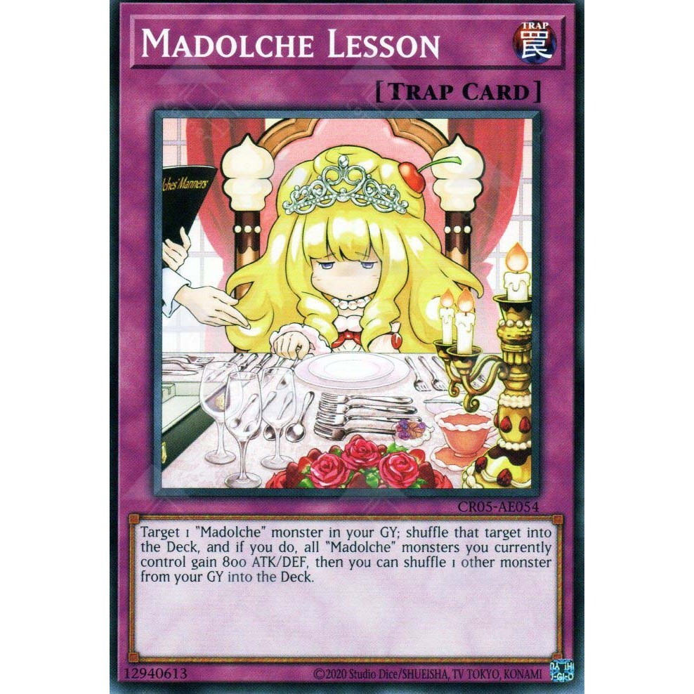 [ Bài Yugioh Chính Hãng ] CR05-AE054 Madolche Lesson - Common