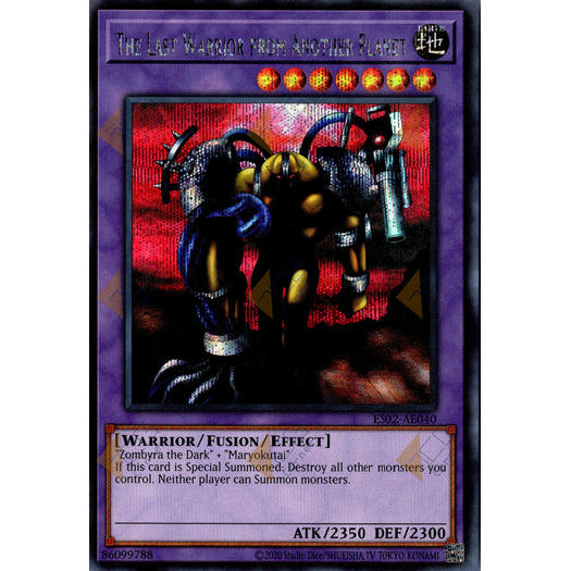 [ Bài Yugioh Chính Hãng ] ES02-AE040 The Last Warrior from Another Planet - Secret Rare