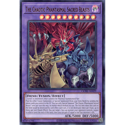[ Bài Yugioh Chính Hãng ] CORI-AE029 The Chaotic Phantasmal Sacred Beasts - Ultra Rare