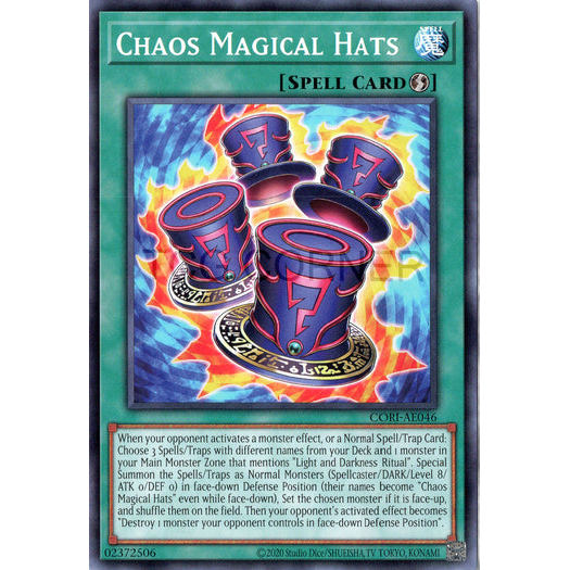 [ Bài Yugioh Chính Hãng ] CORI-AE046 Chaos Magical Hats - Common