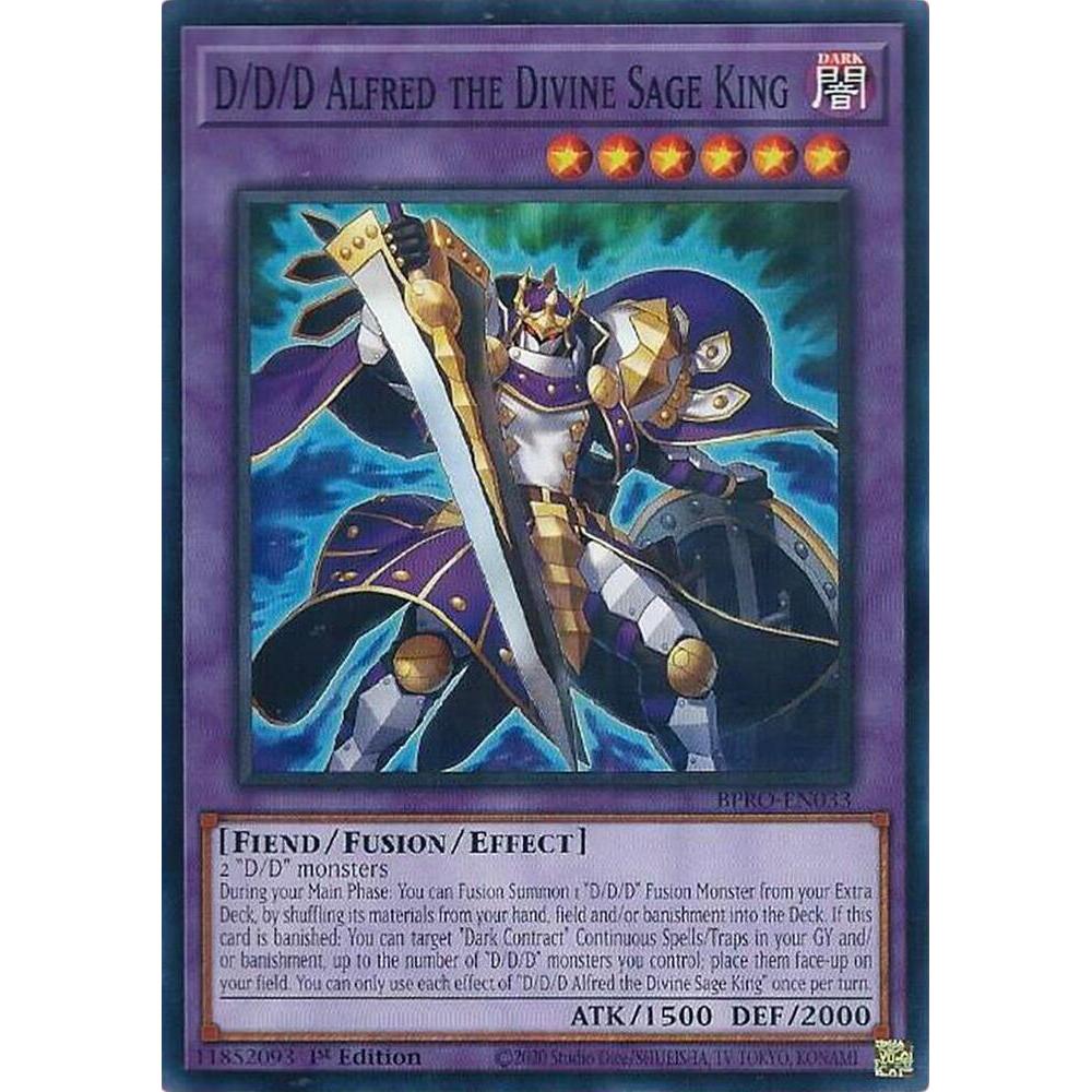 [ Bài Yugioh Chính Hãng ]  D/D/D Alfred the Divine Sage King - BPRO-EN033 - Common 1st Edition
