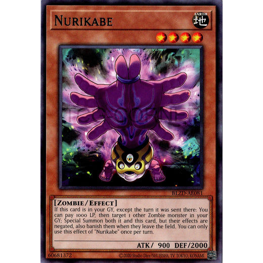 [ Bài Yugioh Chính Hãng ] BLZD-AE081 Nurikabe - Rare