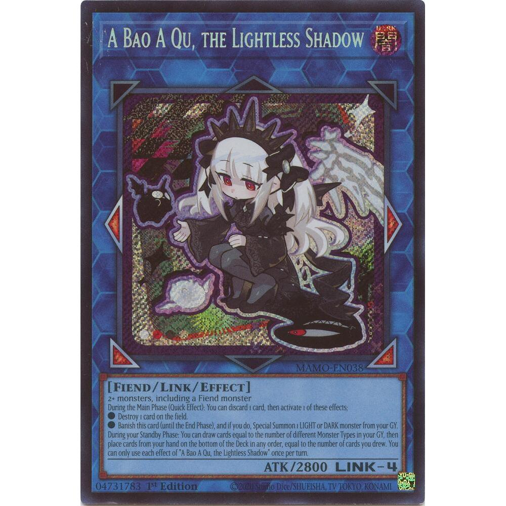 [Thẻ Bài Yugioh Chính Hãng] A Bao A Qu, the Lightless Shadow (chibi art) - MAMO-EN038 - Secret Rare