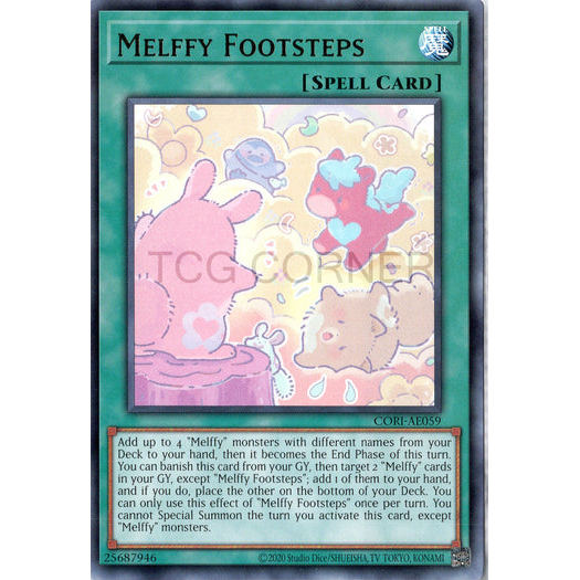 [ Bài Yugioh Chính Hãng ] CORI-AE059 Melffy Footsteps - Rare