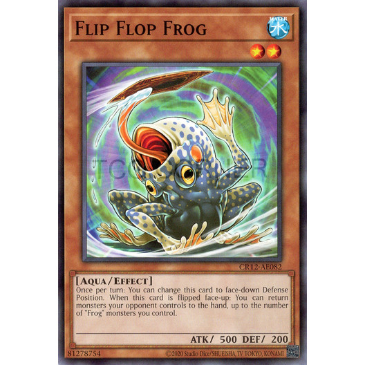 [ Bài Yugioh Chính Hãng ] CR12-AE082 Flip Flop Frog - Common