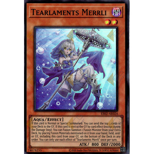 [ Bài Yugioh Chính Hãng ] ES02-AE024 Tearlaments Merrli - Super Rare
