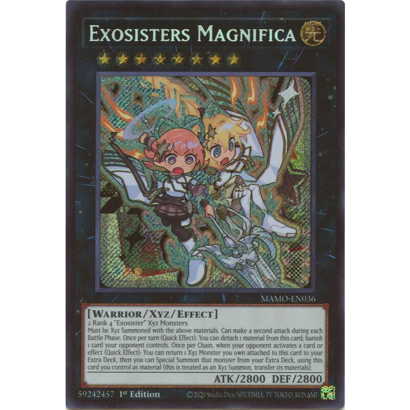 [ Bài Yugioh Chính Hãng ] Exosisters Magnifica (Chibi Art) - MAMO-EN036 - Secret Rare
