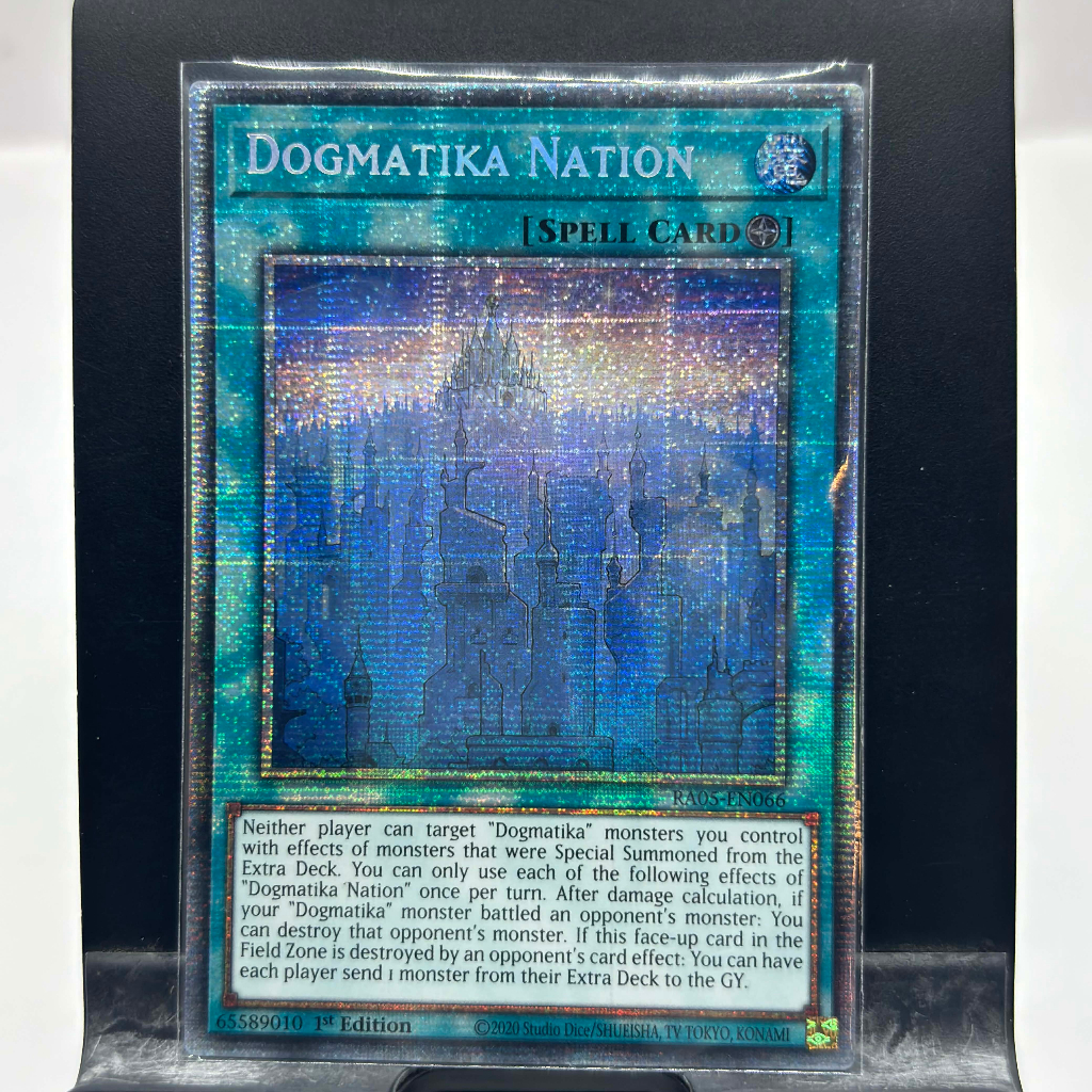[ Bài Yugioh Chính Hãng ] Dogmatika Nation - RA05-EN066 - Starlight Rare