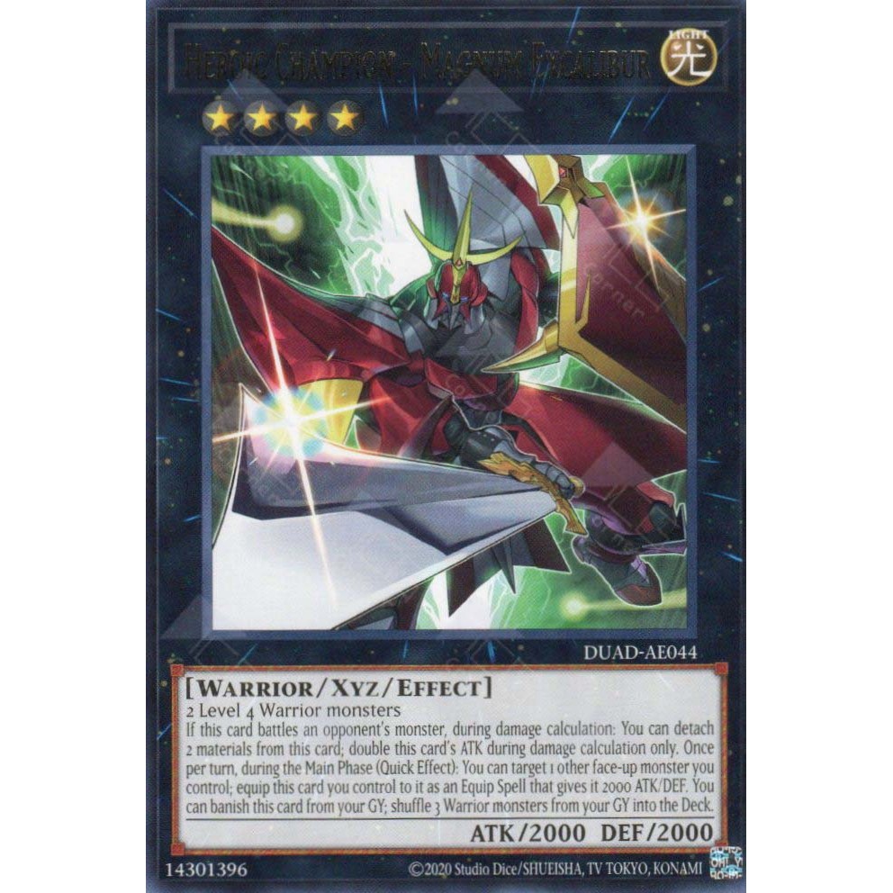 [ Bài Yugioh Chính Hãng ] DUAD-AE044 Heroic Champion - Magnum Excalibur - Rare