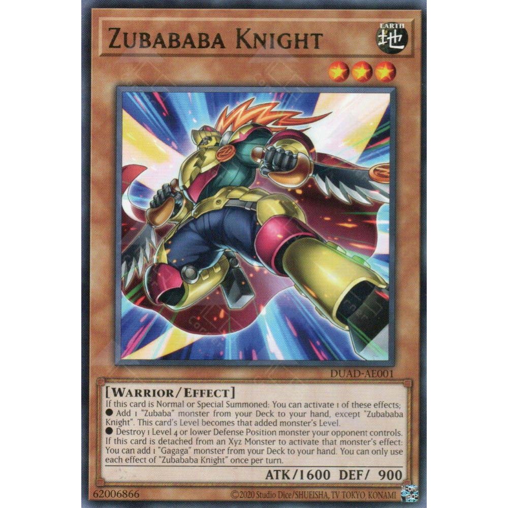 [ Bài Yugioh Chính Hãng ] DUAD-AE001 Zubababa Knight - Rare