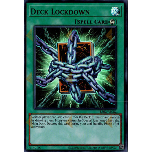 [ Bài Yugioh Chính Hãng ] ES02-AE082 Deck Lockdown - Ultra Rare