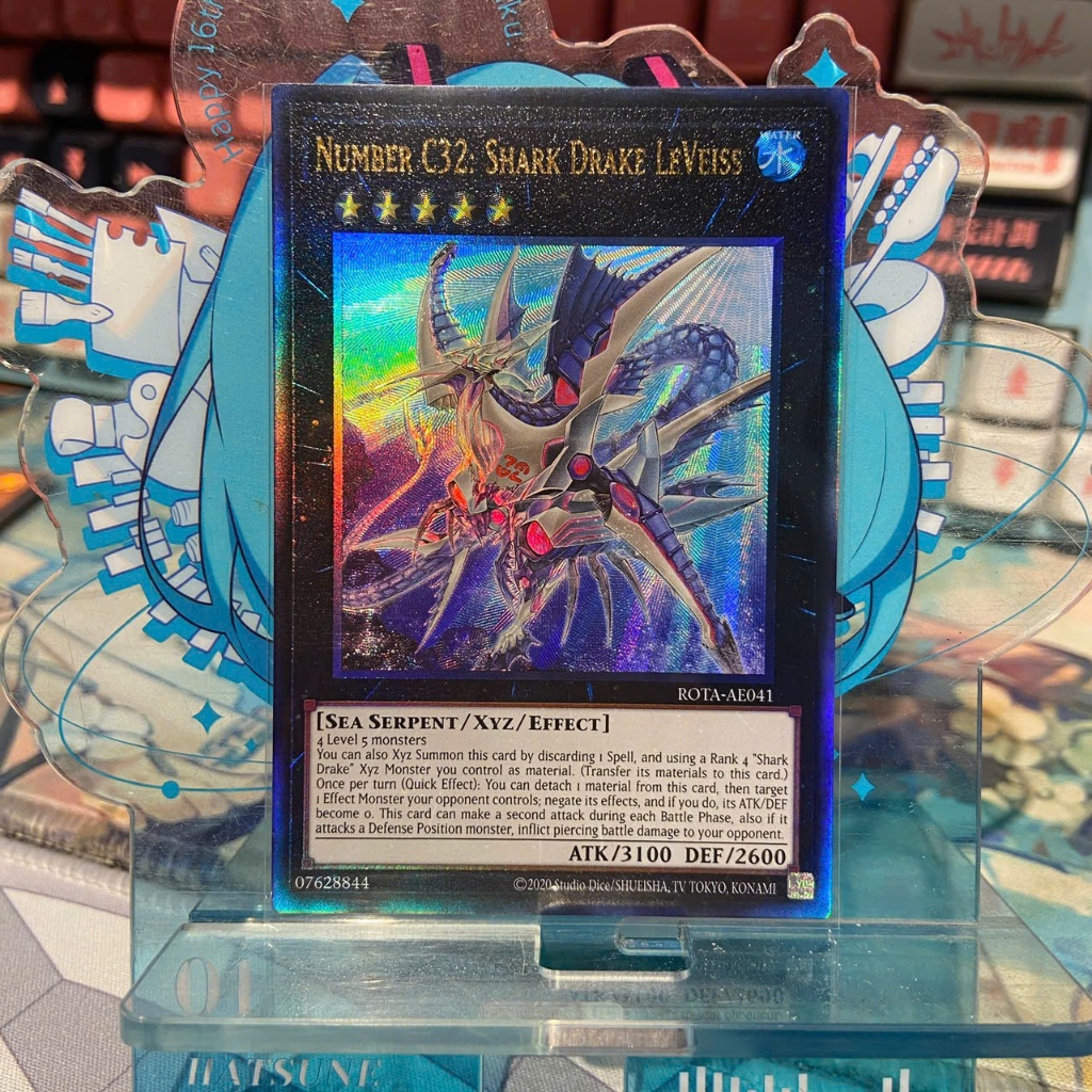 [ Bài Yugioh Chính Hãng ] ROTA-AE041 Number C32: Shark Drake LeVeiss - Ultimate Rare