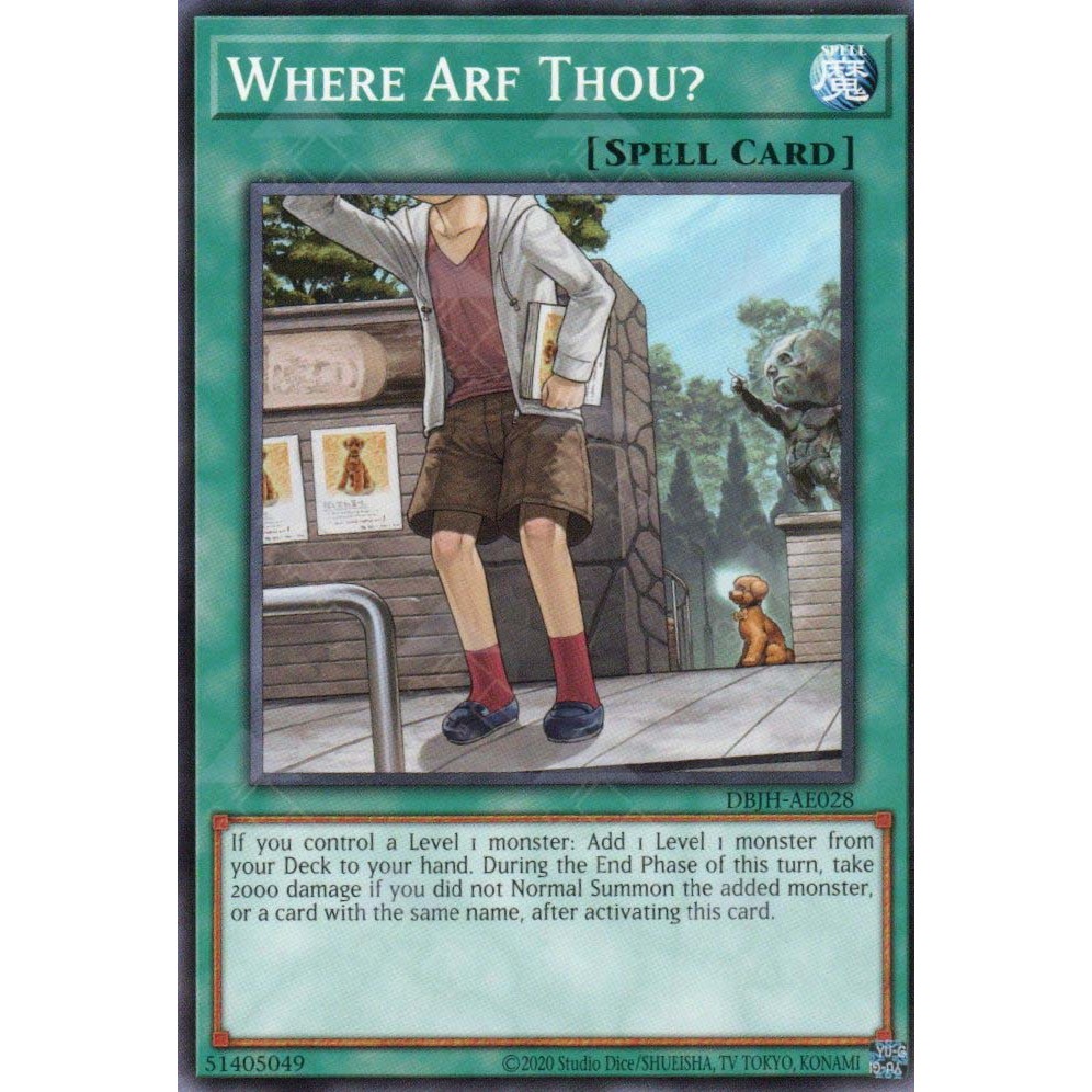 [ Bài Yugioh Chính Hãng ] DBJH-AE028  Where Arf Thou? - Common