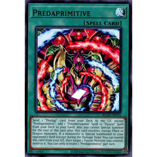 [ Bài Yugioh Chính Hãng ] BLZD-AE055 Predaprimitive - Rare