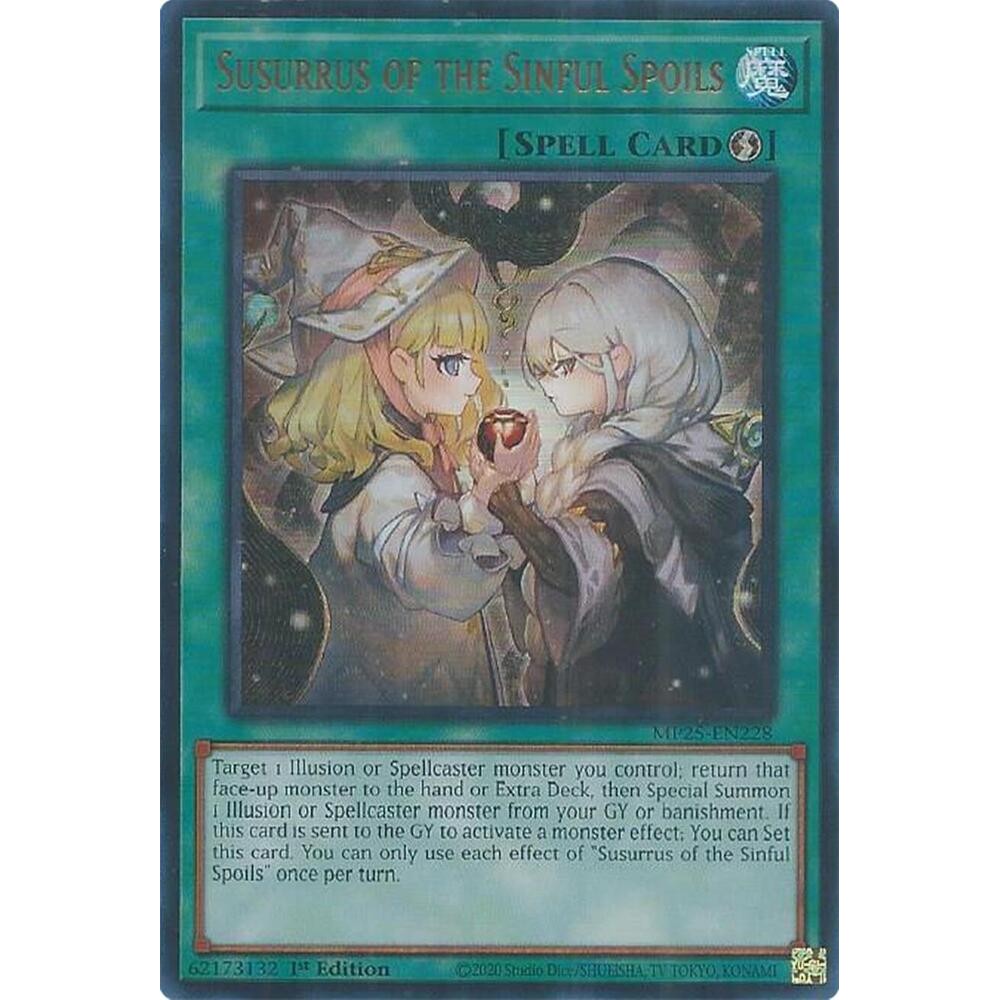 [ Bài Yugioh Chính Hãng ] Susurrus of the Sinful Spoils - MP25-EN228 - Ultra Rare 1st Edition