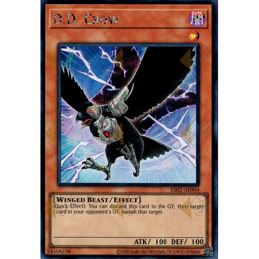 [ Bài Yugioh Chính Hãng ] ES02-AE004 D.D. Crow - Secret Rare