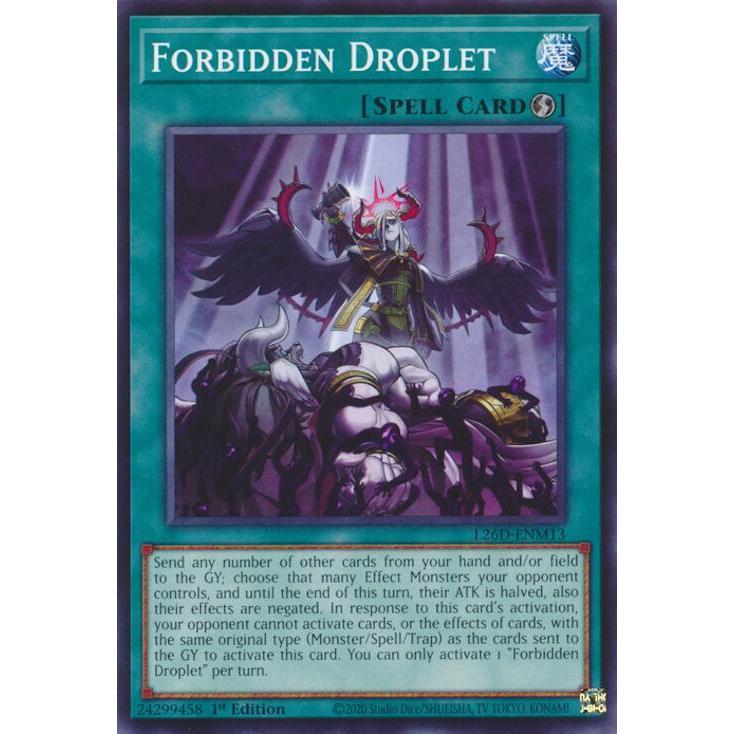 [ Bài Yugioh Chính Hãng ] Forbidden Droplet - L26D-ENM13 - Common