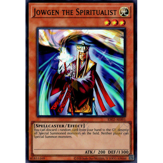 [ Bài Yugioh Chính Hãng ] ES02-AE001 Jowgen the Spiritualist - Ultra Rare